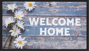 Πατάκι Εισόδου Image Welcome Home Daisies 159 45x75cm Ciel-White Sdim