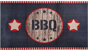 Χαλάκι Κουζίνας Bbq Mat 530 2-Stars Wood 67x120cm Black-Red Sdim