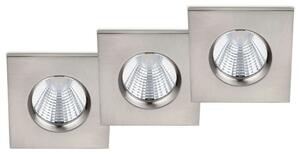 Σποτ Χωνευτό Zagros (Σετ 3Τμχ) 650610307 8x8x5cm Dim 3xLed 345Lm 5,5W 3000K Nickel Trio Lighting