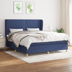 VidaXL Κρεβάτι Boxspring με Στρώμα Μπλε 180x200 εκ. Υφασμάτινο