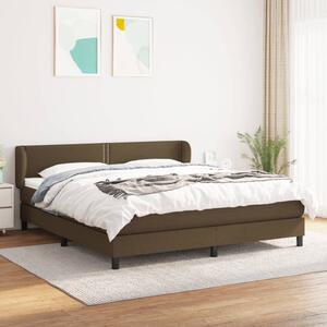 VidaXL Κρεβάτι Boxspring με Στρώμα Σκούρο Καφέ 160x200 εκ Υφασμάτινο