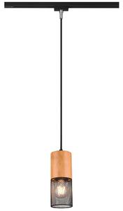 Φωτιστικό Ράγας Κρεμαστό Duoline 73430132 Φ8x180cm 1xE27 25W Natural-Black Trio Lighting