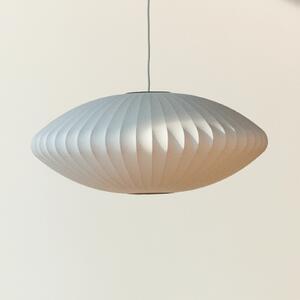 HAY Κρεμαστό φωτιστικό Nelson Saucer Bubble S, Ø 44,5 cm, λευκό, ρυθμιζόμενος, Λευκό, Σαλόνι / τραπεζαρία, Πλαστικό, σχεδιασμός