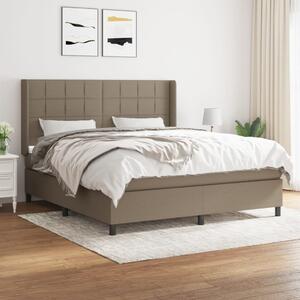 VidaXL Κρεβάτι Boxspring με Στρώμα Taupe 160x200 εκ. Υφασμάτινο