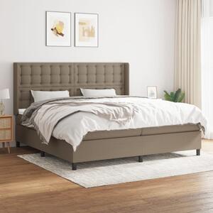 VidaXL Κρεβάτι Boxspring με Στρώμα Taupe 200x200 εκ. Υφασμάτινο