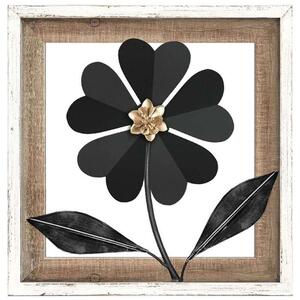 Διακοσμητικό Τοίχου Flower 125-222-352 30,5x3x30,5cm Black-White