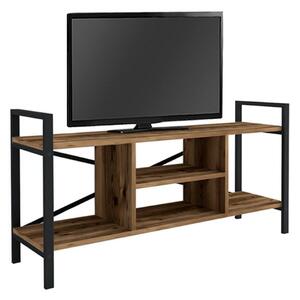 Έπιπλο Tηλεόρασης Santana 212581 120x35x61cm Black - Walnut