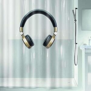 Κουρτίνα Μπάνιου Headphone 00808.001 180Χ200cm Black-Gold