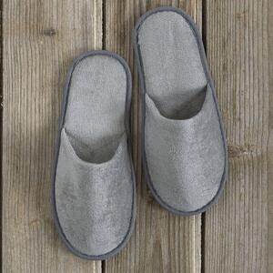 Παντόφλες Ξενοδοχείου Βελουτέ Eva Sole Grey 100% Velour Cotton