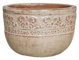 Κασπώ Πήλινο 06-00-21275-L Φ54x36cm Ecru-Terracotta Marhome