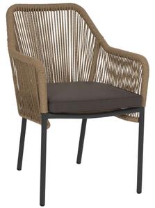 Πολυθρόνα Με Σχοινί Wicker HM5855.02 56x66x82cm Anthracite