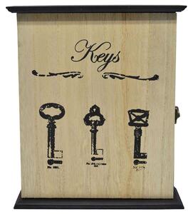 Κλειδοθήκη Keys 812721 22,5x6x26,5cm Natural-Black Ankor