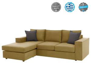 Καναπές Γωνία Monaco HM3257.09 Αναστρέψιμη 240x170x86cm Αλέκιαστο Ύφασμα Gold