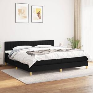 VidaXL Κρεβάτι Boxspring με Στρώμα Μαύρο 200x200 εκ. Υφασμάτινο