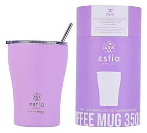 Ποτήρι-Θερμός Με Καλαμάκι Save The Aegean 01-12090 350ml Purple Estia