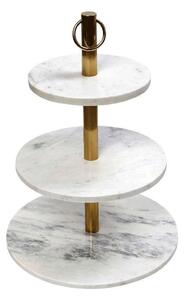 Ορντερβιέρα 3 Επιπέδων Marble GET427 41/33/25x59cm White-Gold Espiel