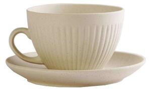 Φλιτζάνι Cappuccino Με Πιατάκι Gobi OW2028K6 290ml White Espiel