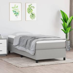 VidaXL Πλαίσιο Κρεβατιού Boxspring Ανοιχτό Γκρι 90x200 εκ. Υφασμάτινο