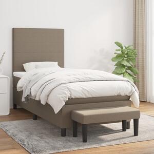 VidaXL Κρεβάτι Boxspring με Στρώμα Taupe 80x200 εκ. Υφασμάτινο