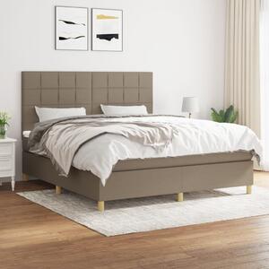 VidaXL Κρεβάτι Boxspring με Στρώμα Taupe 160x200 εκ. Υφασμάτινο