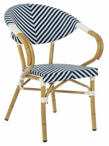 Πολυθρόνα Bamboo Look HM5861.02 59x56x82cm Blue-White