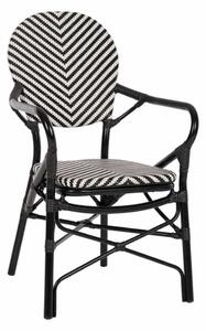 Πολυθρόνα HM5928.01 56x59x94,5cm Textline Black-White