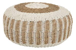 Πουφ Σκαμπό Saroni HM7851.01 Φ60x35cm Seagrass Natural-White