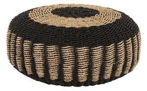 Πουφ Σκαμπό Saroni HM7851.02 Φ60x35cm Seagrass Natural-Black