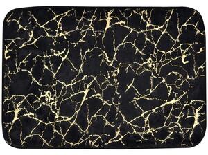 Πατάκι Μπάνιου Marble Effect 826032 50x80cm Black-Gold Ankor