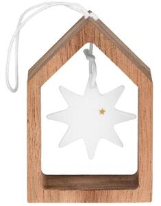 Στολίδι Χριστουγεννιάτικο Star RD0092122 5x7cm Natural-White Raeder