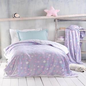 Κουβέρτα Παιδική Flannel Fleece Luminous Starday Lila Ρυθμός