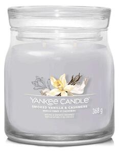 Αρωματικό Κερί Signature Smoked Vanilla & Cashmere Medium 1630023E 9,3x11,4cm Grey Yankee Candle