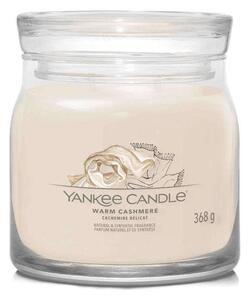 Αρωματικό Κερί Signature Warm Cashmere Medium 1701390E 9,3x11,4cm White Yankee Candle