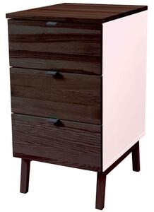 Συρταριέρα Γραφείου Luka 3 LUKAWTDWAL9 41x50x75cm Walnut-Pink