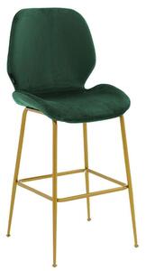 Σκαμπό Μπαρ Impel 029-000189 46x51x99cm Dark Green-Gold