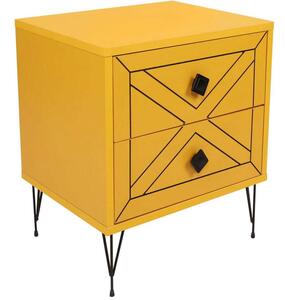 Κομοδίνο Luna 854KLN3314 50x40x55cm Yellow