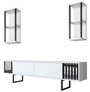 Σύνθεση Τηλεόρασης Chrome Line 618BLY1143 180x30x48cm White-Black