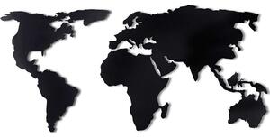 Διακοσμητικό Τοίχου World Map Silhouette 805BSG1092 85x170cm Black Wallity