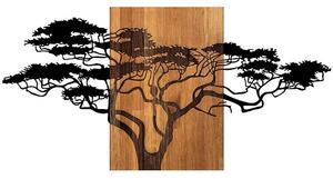 Διακοσμητικό Τοίχου Acacia Tree 899SKL2316 144x3x70cm Black-Walnut Wallity