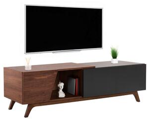 Έπιπλο Τηλεόρασης Hudson HM9748 180x40x50cm Mdf Dark Grey-Walnut