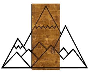 Διακοσμητικό Τοίχου Mountain 899SKL1327 78x58cm Walnut-Black Wallity