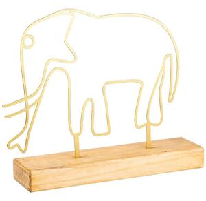 Διακοσμητικό Επιτραπέζιο Elephant 565TNL1153 30x4x30cm Natural-Gold Aberto Design