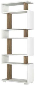 Βιβλιοθήκη Blok 745DCD3606 60x19,5x165cm White-Walnut