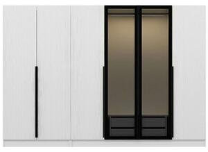 Ντουλάπα Εξάφυλλη Kale Plus 506MNR2855 270x52x210cm White-Black