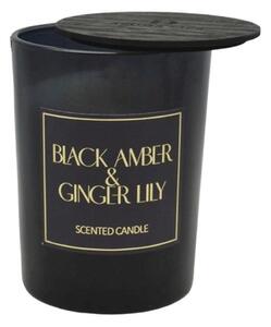 Αρωματικό Κερί Σε Δοχείο Black Amber & Ginger Lily 833177 8x8x10,5cm Black Ankor