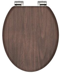 SCHÜTTE Κάλυμμα Λεκάνης DARK WOOD με Soft Close από MDF - Καφέ