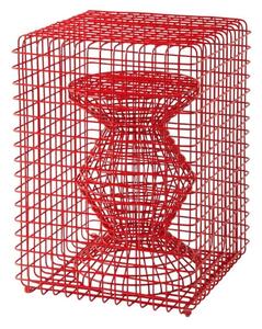 Σκαμπό Zig Zag 300-030-088 40x40x47cm Red