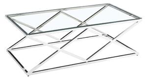 Τραπεζάκι Conor 04-0415 120x60x45cm Silver-Clear