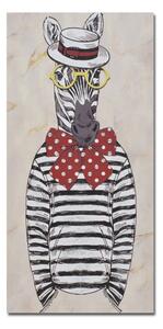 Πίνακας Σε Καμβά Mr. Zebra 016255 30x60xH1,8cm Multi