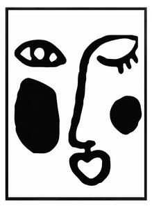 Κάδρο Σε Καμβά Art Face 1 021091 53x73xH3,5cm White-Black